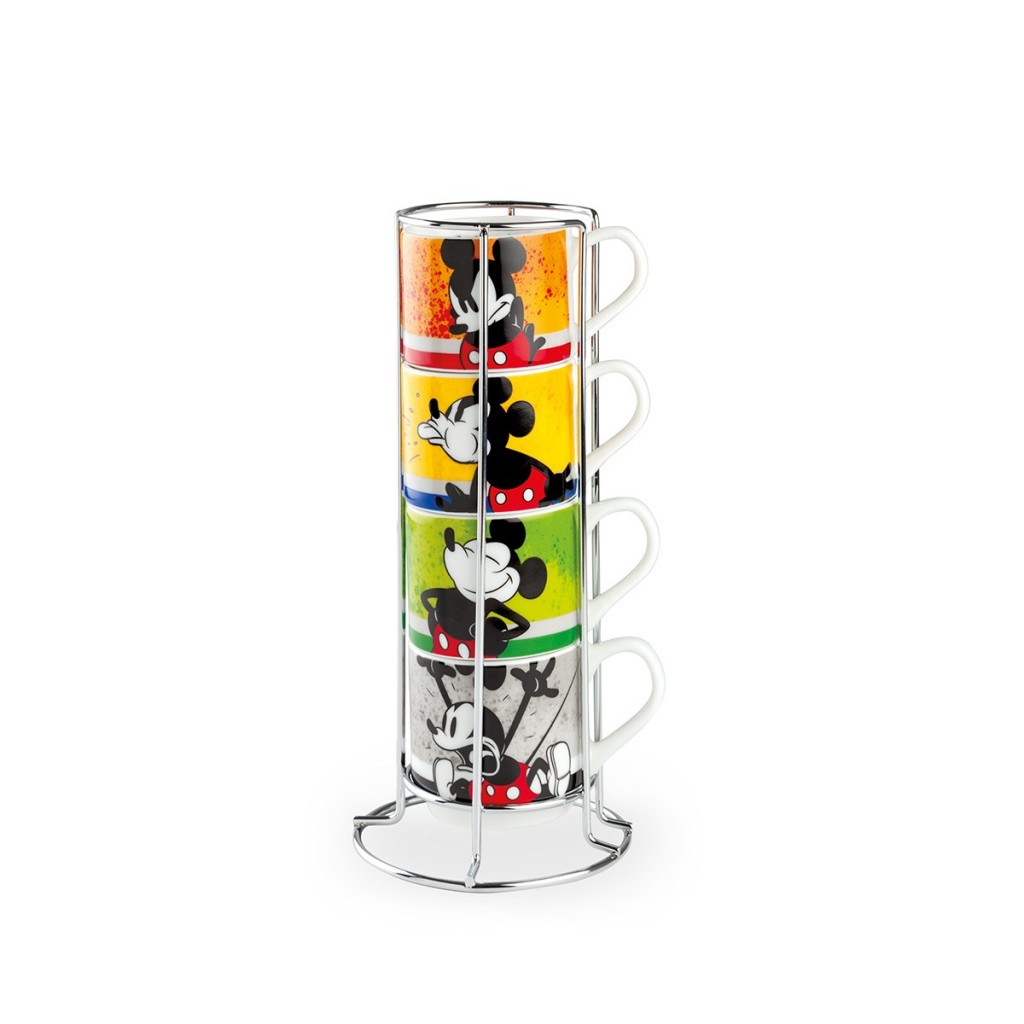 LINEA DISNEY SET 4 TAZZINE CAFFÈ IMPILABILI I AM + METALRACK