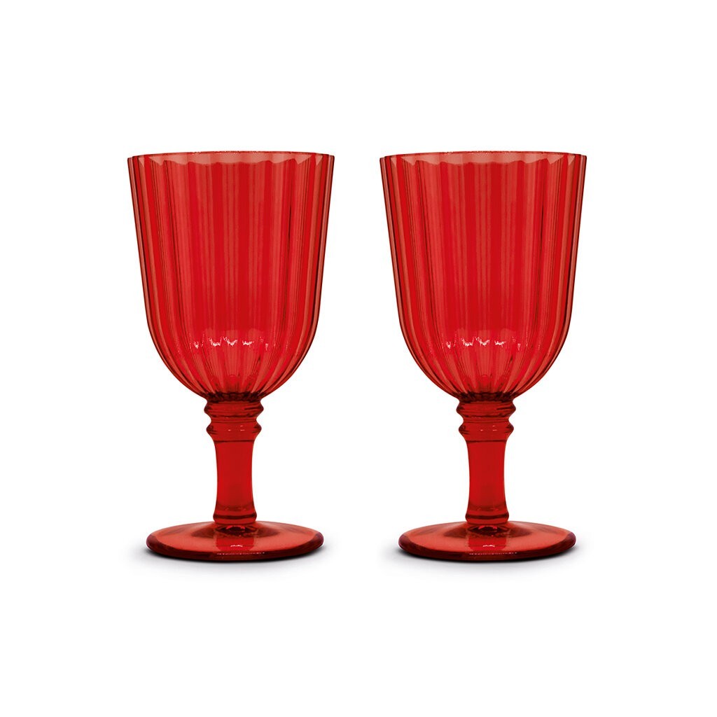 Calici Rossi Set 2 Calici In Acrilico