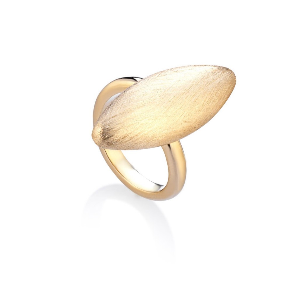 LOBERON Set 4 Portatovaglioli Ad Anello Motje - Dorati In Ottone Lucido - Eleganza Per La Tavola